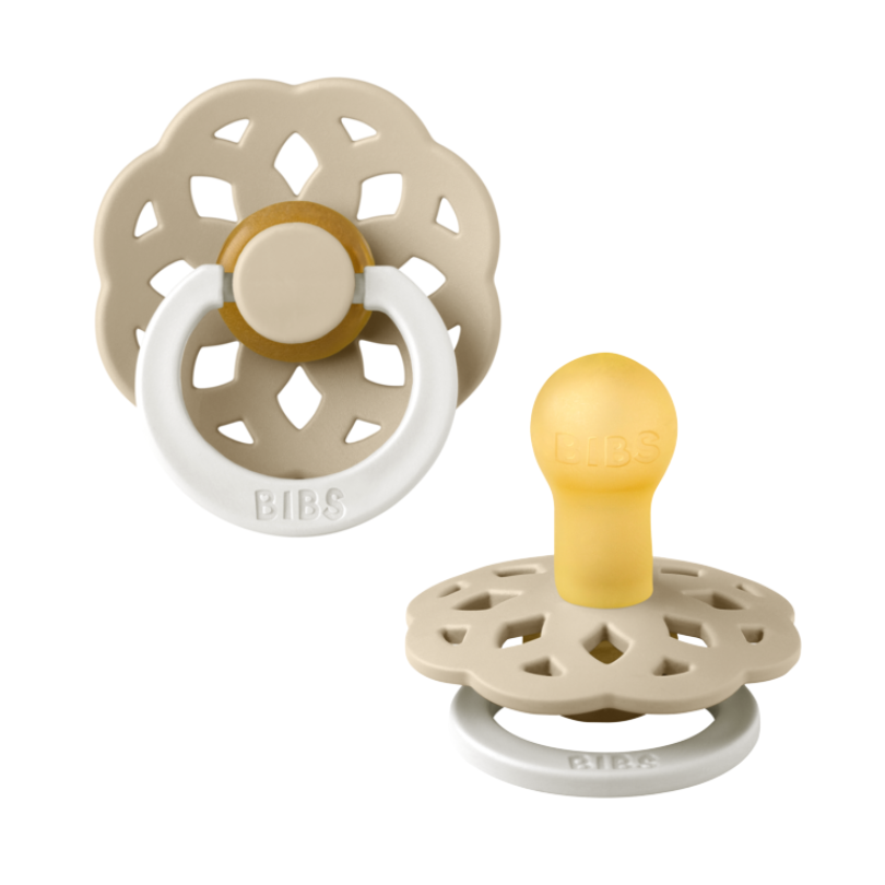 Bibs Boheme snuð str 1 - Vanilla GLOW