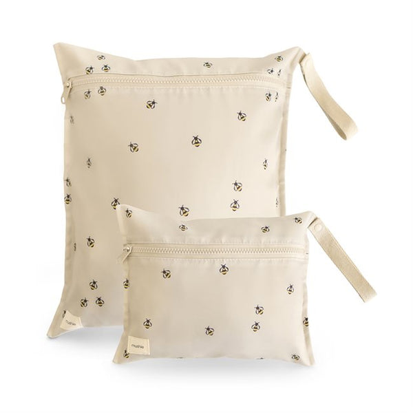 Mushie vatnsheldur poki (2stk) - Bees