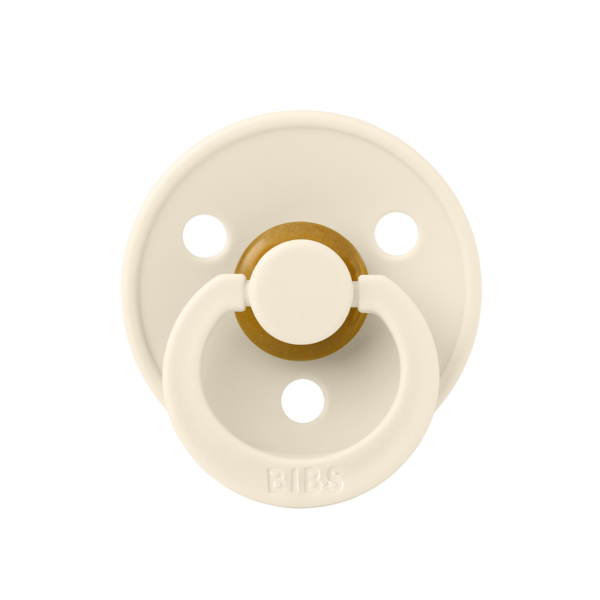 Bibs COLOUR SYMMETRICAL snuð str 2 - Ivory (flöt tútta)